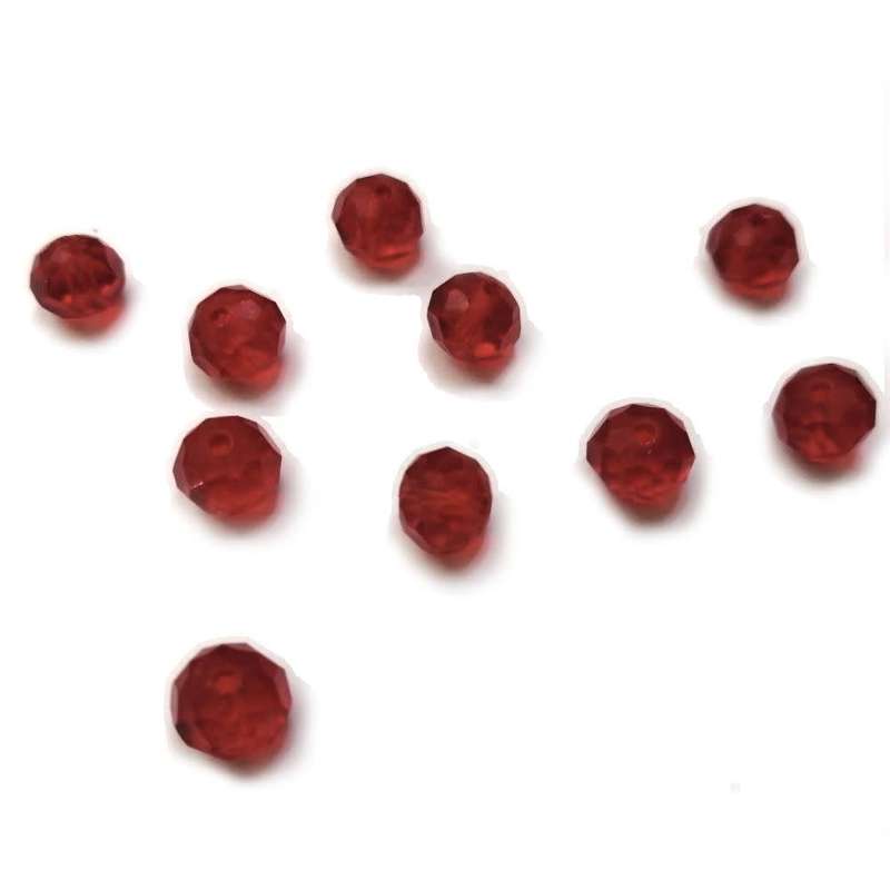 Beads / Crystal Beads - 8mm -cherry red - 10pcs / Beads for crafting