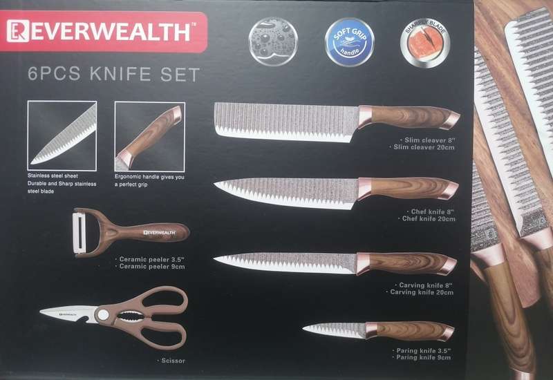 6 Piece Kitchen Knife Set