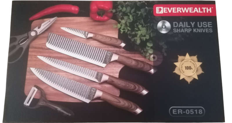 6 Piece Kitchen Knife Set
