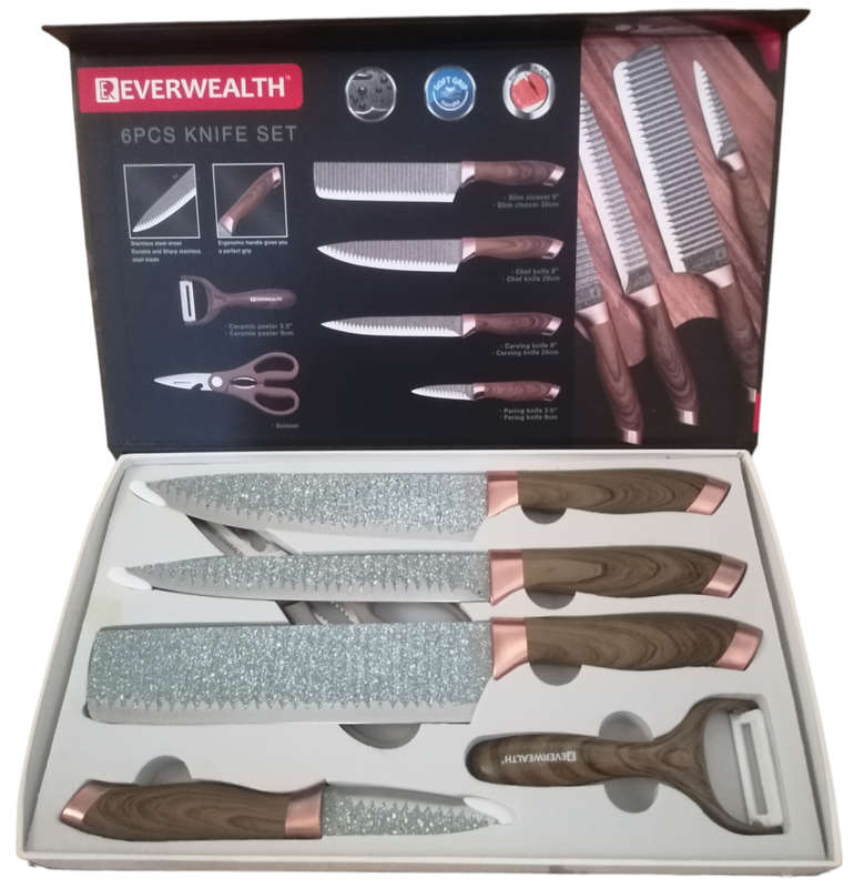 6 Piece Kitchen Knife Set