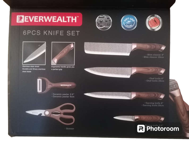 6 Piece Kitchen Knife Set