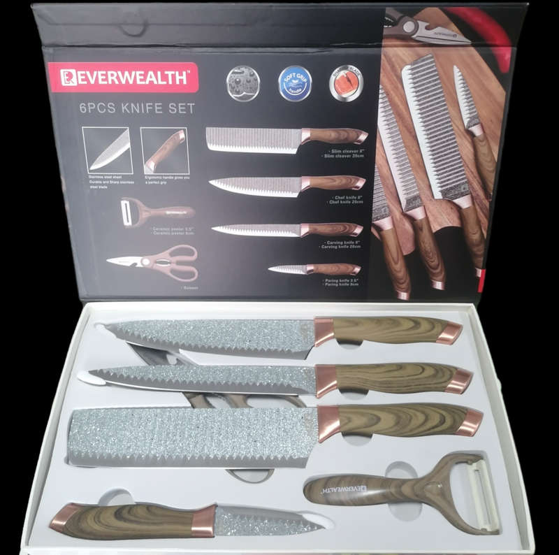 6 Piece Kitchen Knife Set
