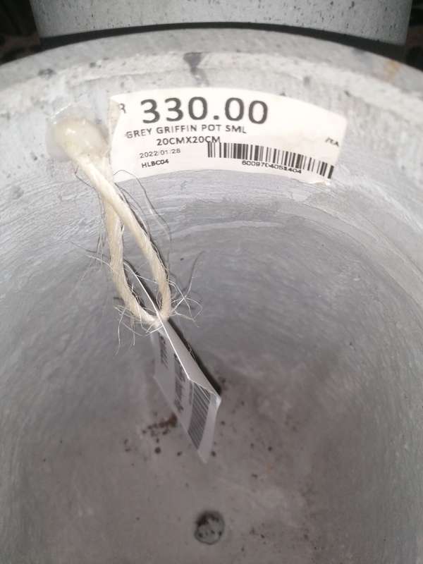 Grey Griffin Indoor Pots x 4