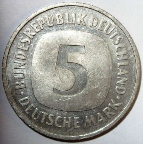 1991 5 Deutsche Mark Silver Coin