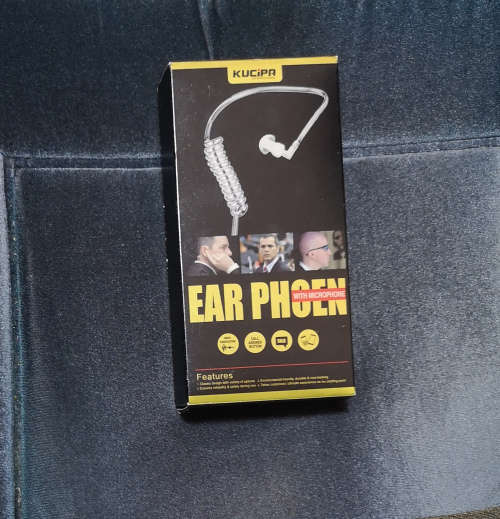FBI, CIA type Covert Acoustic tube headset with built in microphone