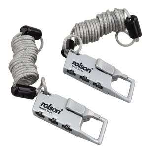 Rolson Travel Combination Cable locks. Ideal for strapping luggage, Laptop Bags and other Items