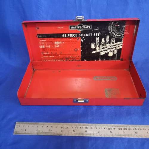 Steel box. Empty Mastercraft toolbox