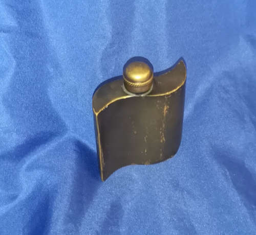 Antique Copper flask, thick walled. Unusual Item