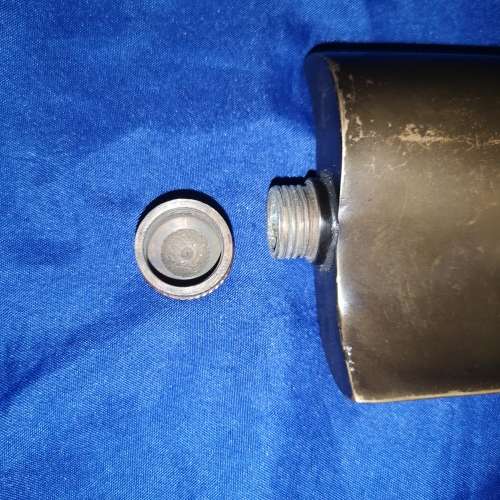 Antique Copper flask, thick walled. Unusual Item