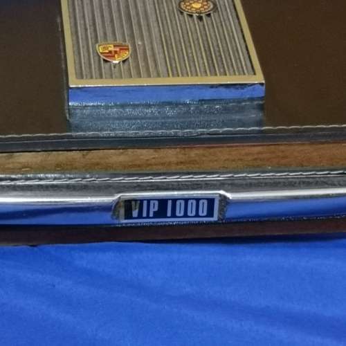 Vintage Rolls Royce Style Box / Cigar Case, Wood & Leather finish with chrome grille and detail.