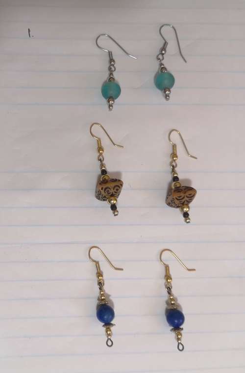 Fancy Earrings to clear. Priced for 3 pairs