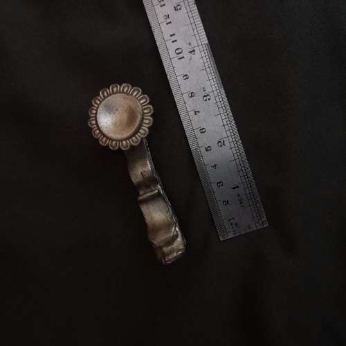 Vintage Chinese Dragon Spoon & Chopstick Rest. White solid metal (Heavy)