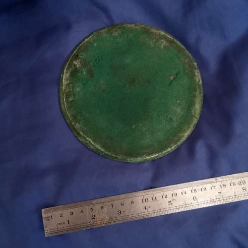 French brass cast medallion 1788, `SIT NOMEN BENEDICTUM` (Blessed in the Name of The Lord)
