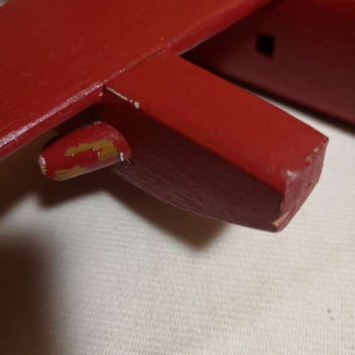Vintage wood hand carved Airplane