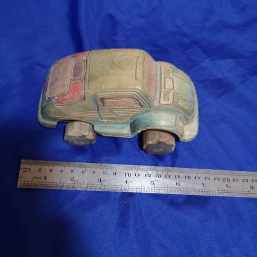 Handmade Wood VW Beetle style Display Toy car