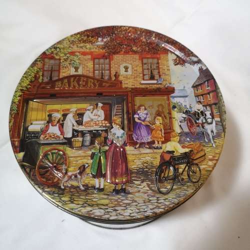 Colourful & Arty Jacobsen Bakery Gift Tin. Denmark. Would be perfect for Coffee shop Decor