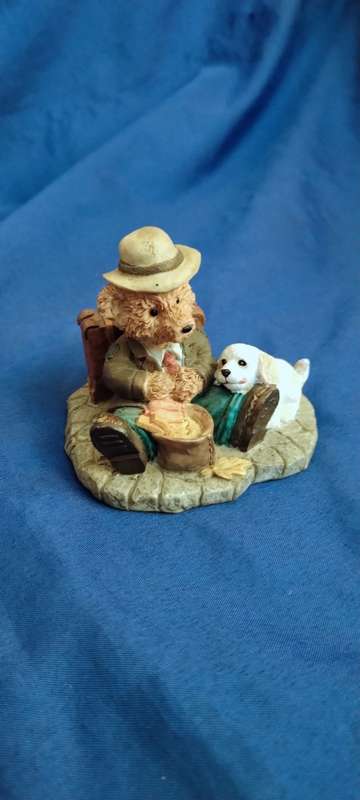 Bear with White Puppy Dog Ornament.