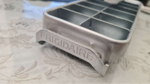Vintage retro Frigidaire Quickube aluminum ice cube tray