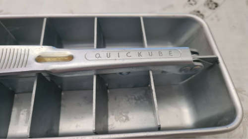 Vintage retro Frigidaire Quickube aluminum ice cube tray