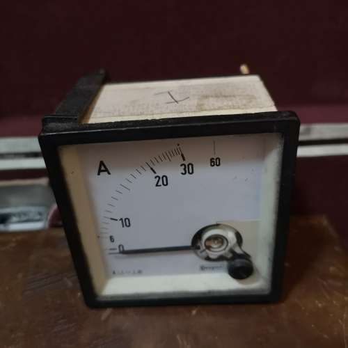 Analogue Ammeter Industrial machine type. 0-30 - 60A. Crompton