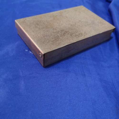 Empty steel vintage tool tin (small)