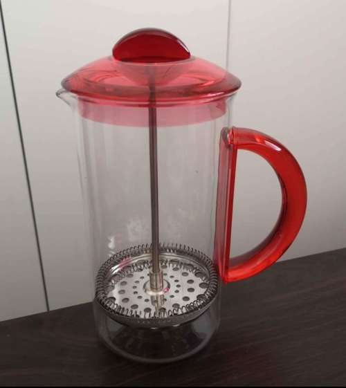 Coffee & Tea Plunger Beautiful Red Handle and Top