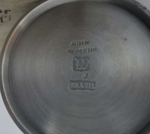 John Somers Pewter Cup JS X MG  Vintage 8 Oz Fine Quality Handmade Barware Beaker  Lead Free Food
