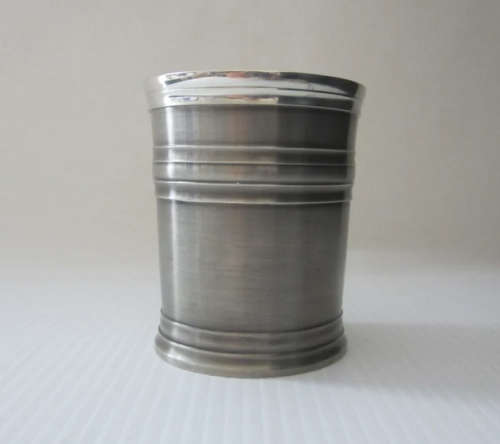 John Somers Pewter Cup JS X MG  Vintage 8 Oz Fine Quality Handmade Barware Beaker  Lead Free Food