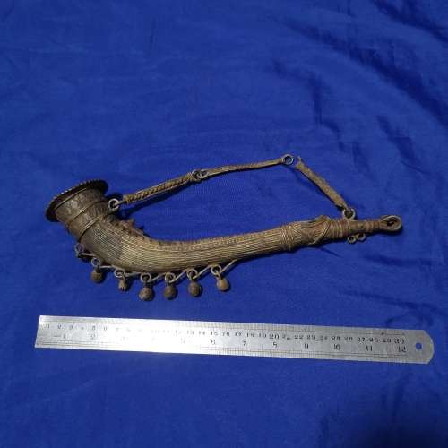 Handcrafted Very Old Brass Tribal Music Instrument Tutari Collectible