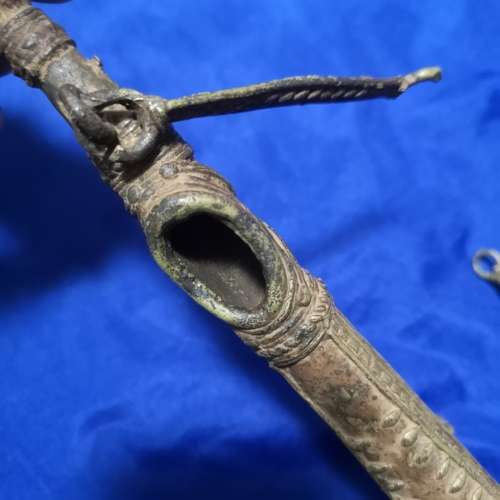Handcrafted Very Old Brass Tribal Music Instrument Tutari Collectible