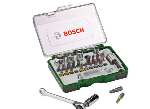 Bosch - Strong Mini Ratchet Colour Coded Set - 27 Piece. Gets into tight spaces