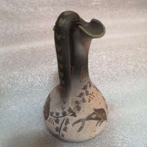Antique Greek Handmade Pitcher Ewer Jug Vase With Lead Tag. Rare Find !