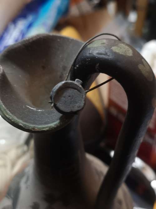 Antique Greek Handmade Pitcher Ewer Jug Vase With Lead Tag. Rare Find !