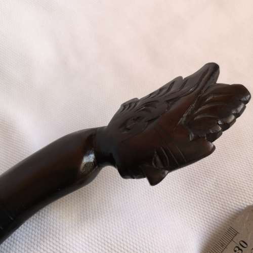 Vintage Knife dagger wooden carved head. Origin Unknown