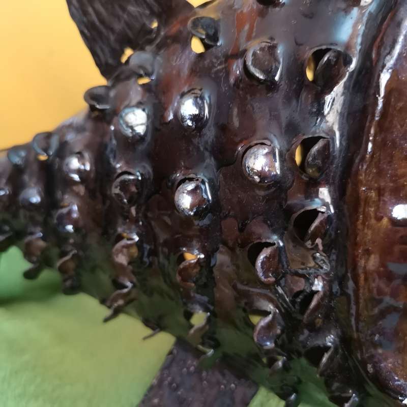 Vintage Metal Fish sculpture Handmade. Approx 470mm Head to Tail