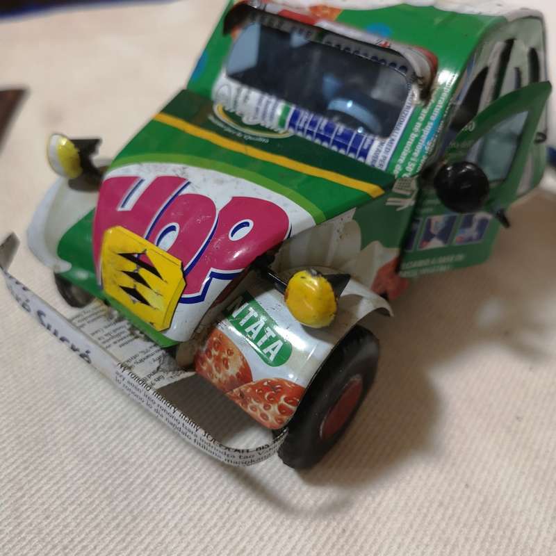 Recycled metal can Model Car. Good Attention to detail