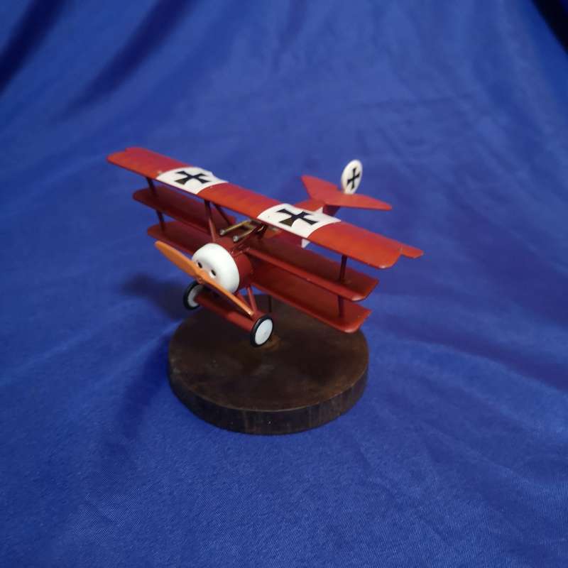 Fokker DR.1 (DR.I) Red Baron Triplane 1/63 Scale Vintage Diecast Model