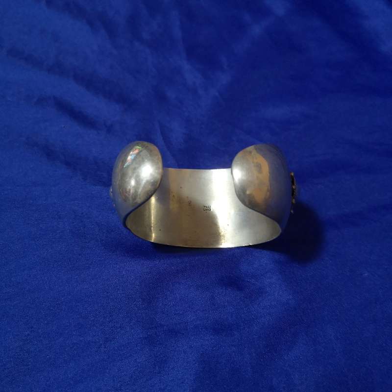 Vintage Siam Marked Thailand Circa 30`s Sterling Silver Cuff Bracelet