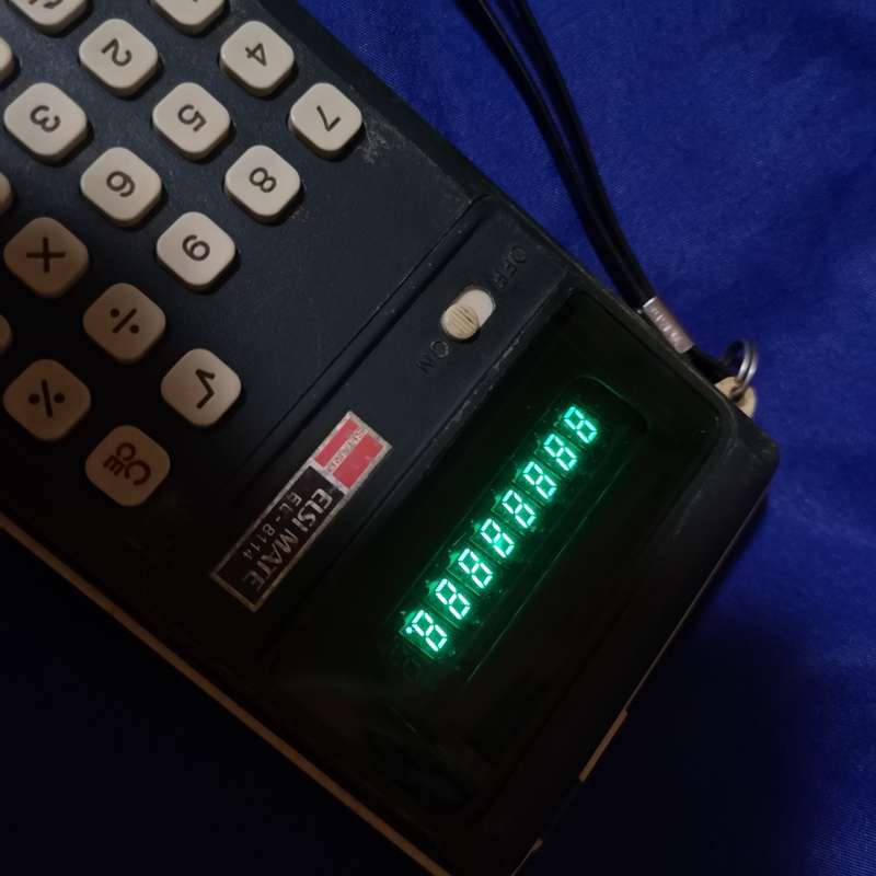 Vintage Sharp Model EL-8114 ELSI MATE Calculator . Early LED Calculator. Vacuum fluorescent display