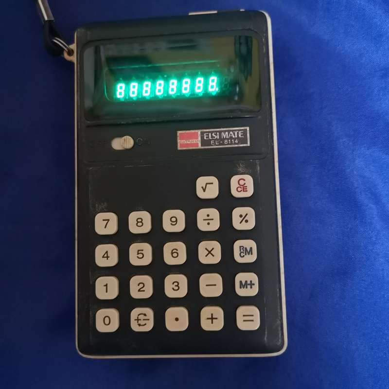 Vintage Sharp Model EL-8114 ELSI MATE Calculator . Early LED Calculator. Vacuum fluorescent display