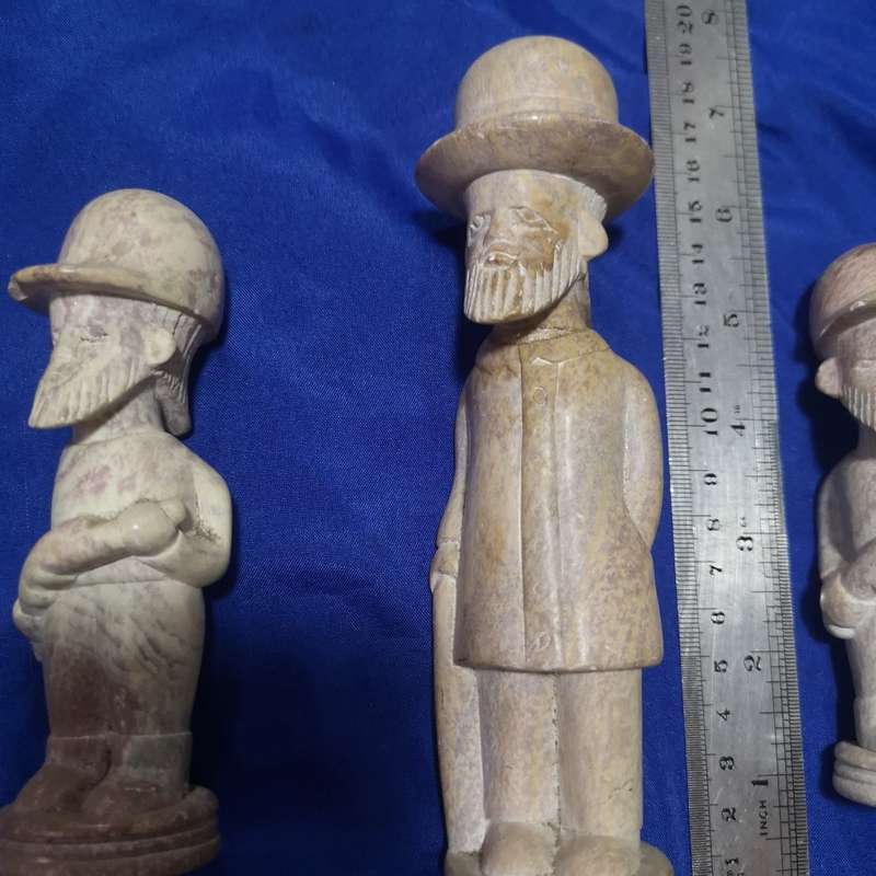 12 Stone Handcarved pieces. Origin unknown (Europe). Beautifully done detailed pieces