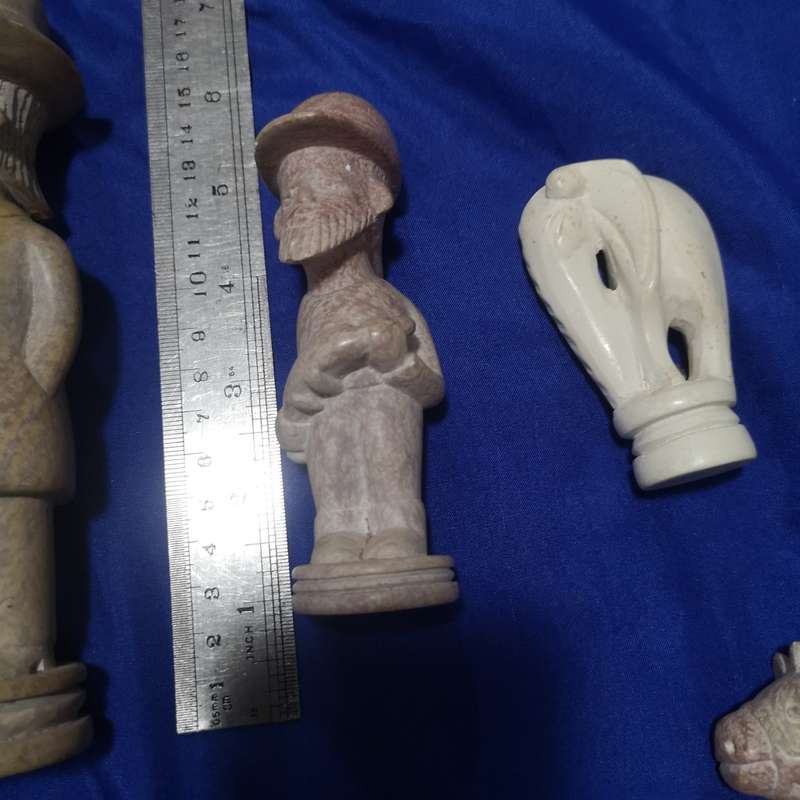 12 Stone Handcarved pieces. Origin unknown (Europe). Beautifully done detailed pieces