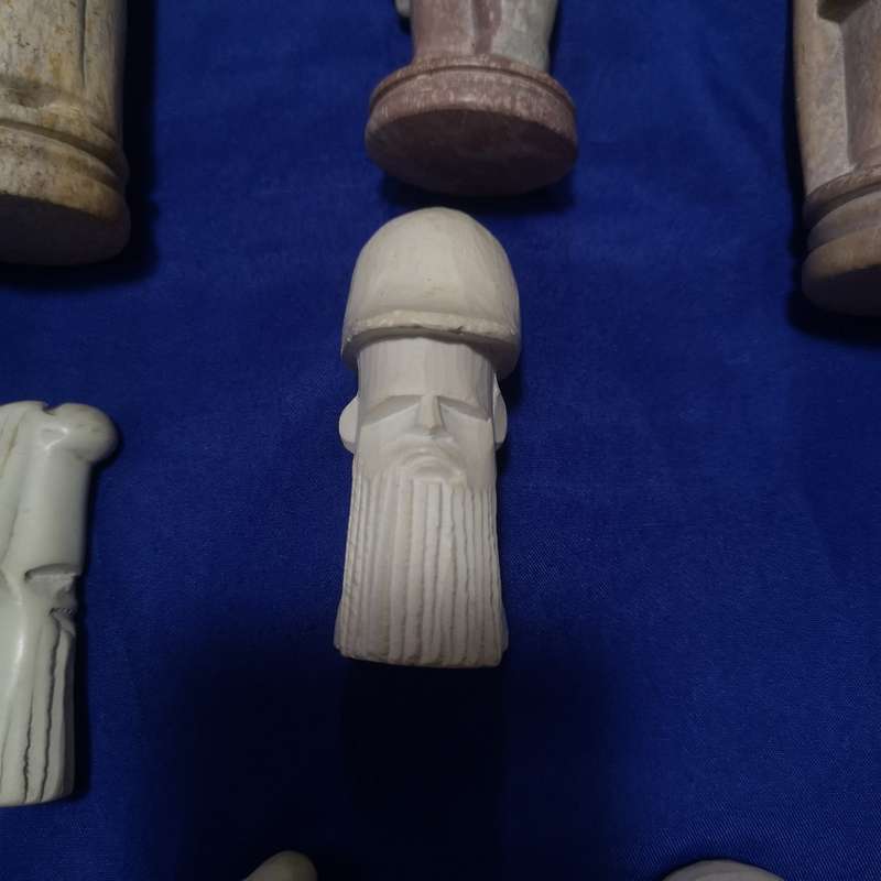 12 Stone Handcarved pieces. Origin unknown (Europe). Beautifully done detailed pieces