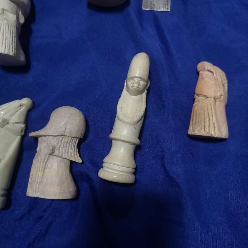 12 Stone Handcarved pieces. Origin unknown (Europe). Beautifully done detailed pieces