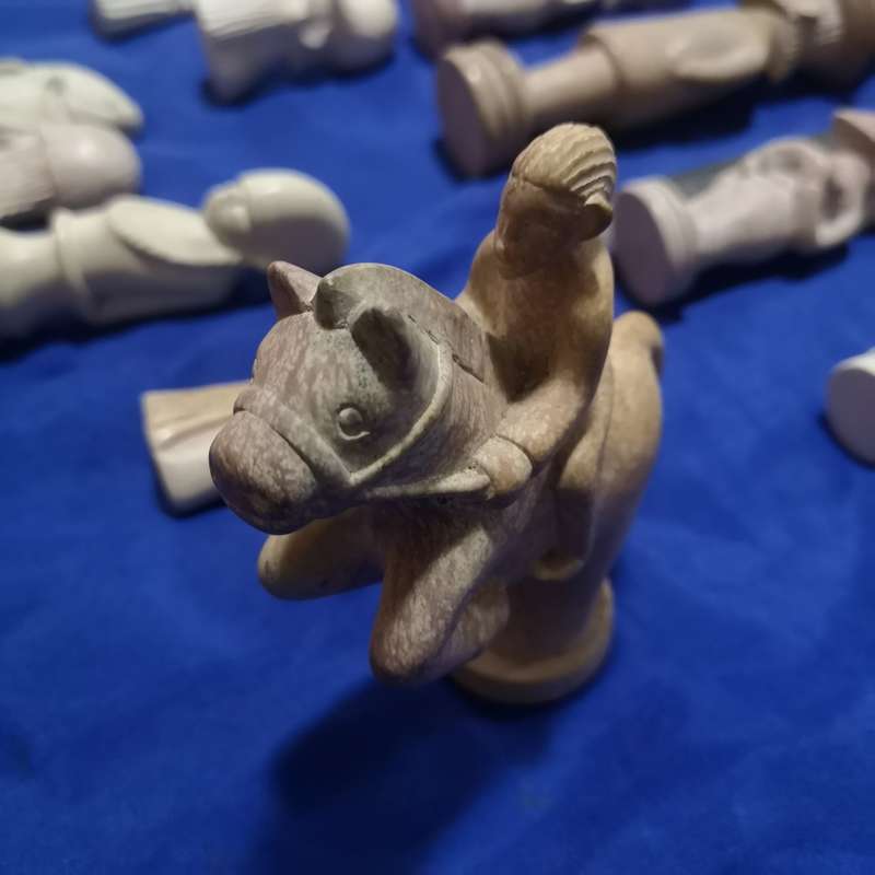 12 Stone Handcarved pieces. Origin unknown (Europe). Beautifully done detailed pieces