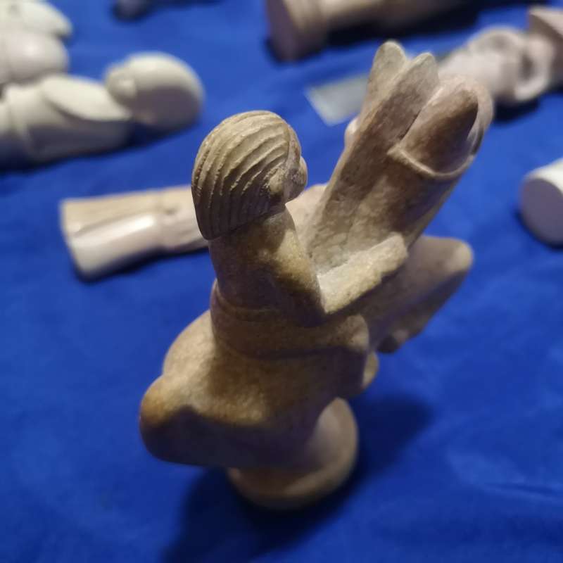 12 Stone Handcarved pieces. Origin unknown (Europe). Beautifully done detailed pieces
