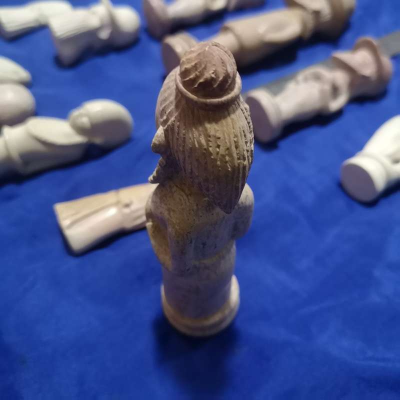 12 Stone Handcarved pieces. Origin unknown (Europe). Beautifully done detailed pieces