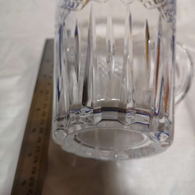 Beautiful  Crystal Pinched Spout Pitcher. Stunning Cut Crystal