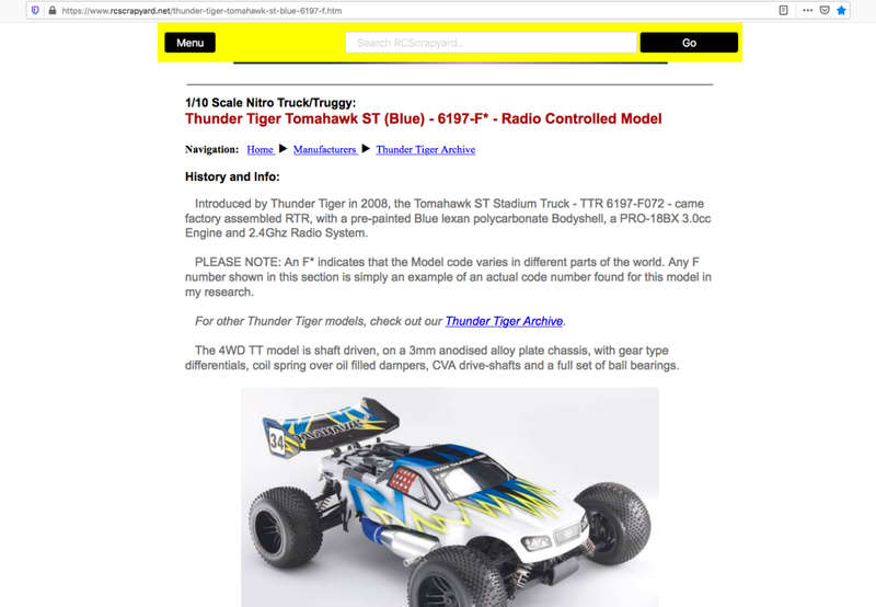 Thunder Tiger Tomahawk ST 1/10 Scale 4WD Nitro Truggy. Project or Spares. Fuel engined