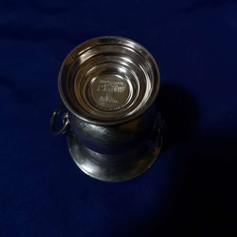 Vintage Wine Cup Small Silver Plated Viners Of Sheffield England With Lions Head